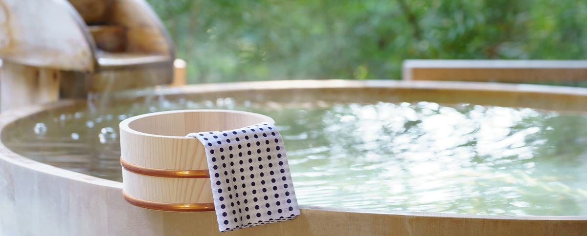 Unwind and relax in Sado’s hot spring waters.